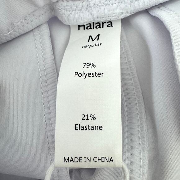 Halara Womens High Waist Flare Leg Pants Size M Office Work Summer White - Picture 5 of 7